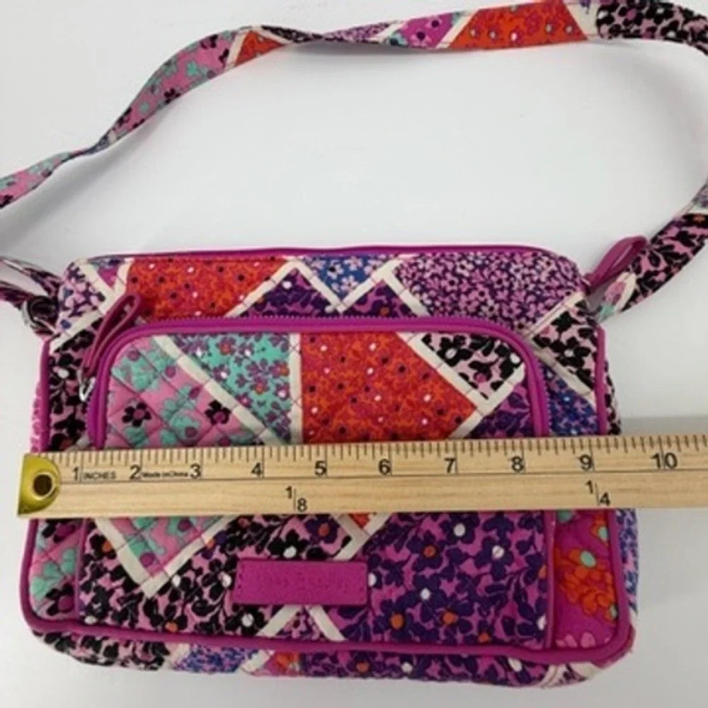 Vera Bradley All in One Crossbody Bag Modern Medley Pink Purple Floral Small